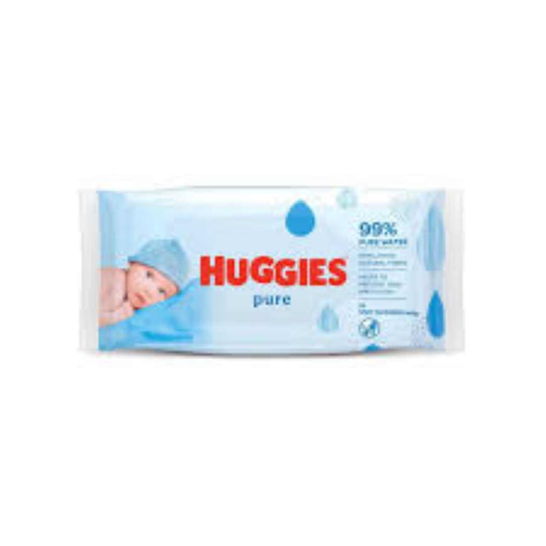 HUGGIES BABY WIPES NEWBORN PURE 56S